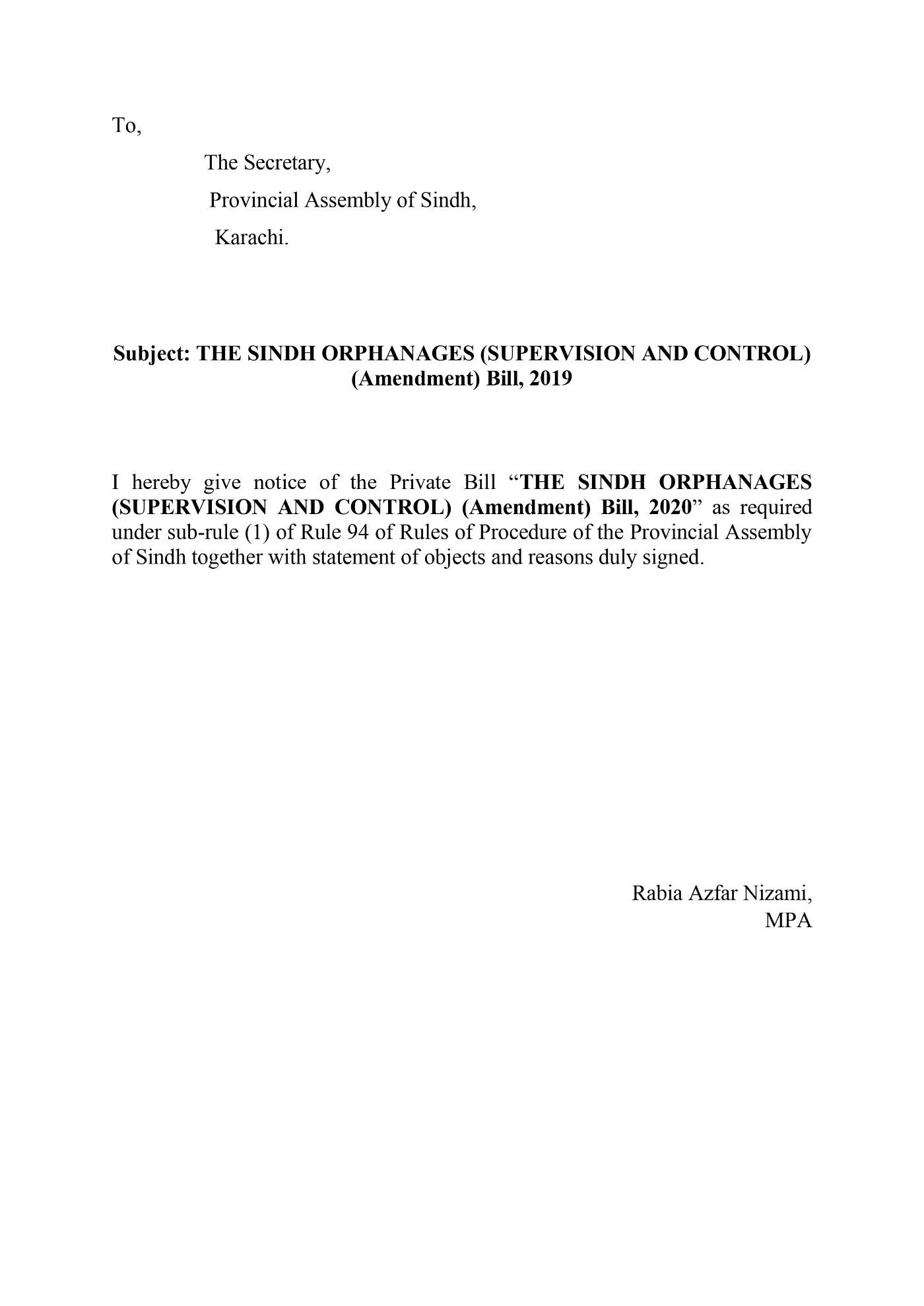 The-Sindh-Orphanages-Supervision-And-Control-Amendment-Bill-2019